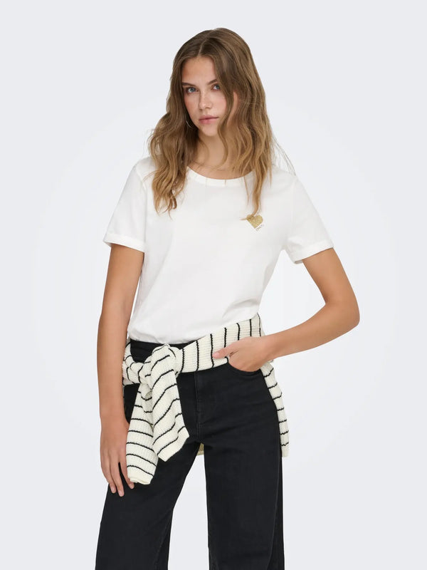 Only T-shirt femme — white