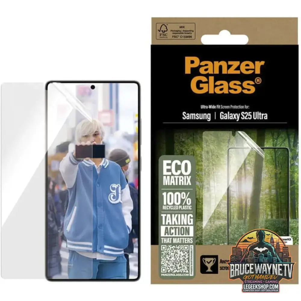 PanzerGlass ECO MATRIX Displayschutz Ultra-Wide Fit, Schutzfolie transparent, Samsung Galaxy S25 Ultra, AlignerKit - Beschaffenheit: Glänzend - vue 4