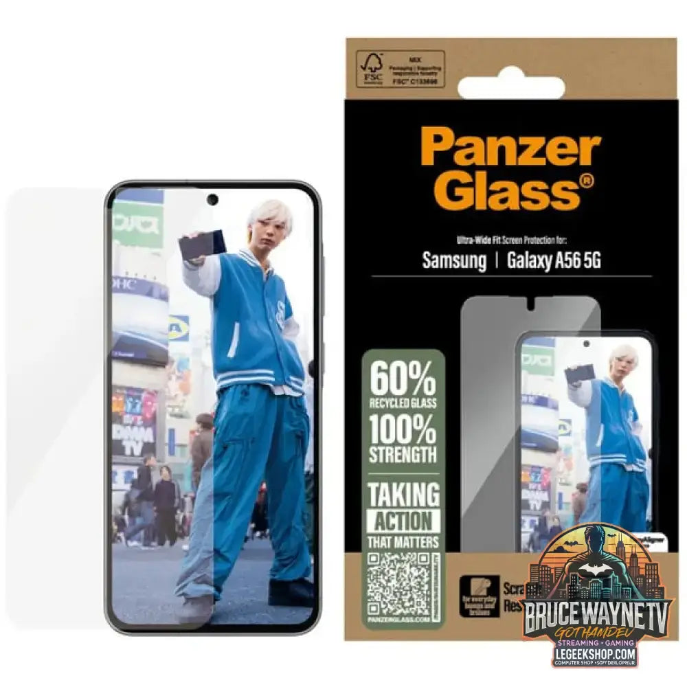 PanzerGlass Displayschutz Ultra-Wide Fit, Schutzfolie transparent, Samsung Galaxy A56 5G, EasyAligner - PanzerGlass - vue 4