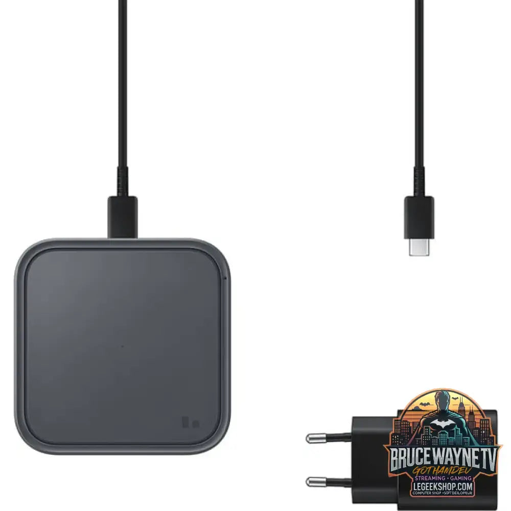 Samsung Wireless Charger Pad mit Schnellladeadapter EP-P2400T, Ladegerät dunkelgrau - Samsung - vue 6
