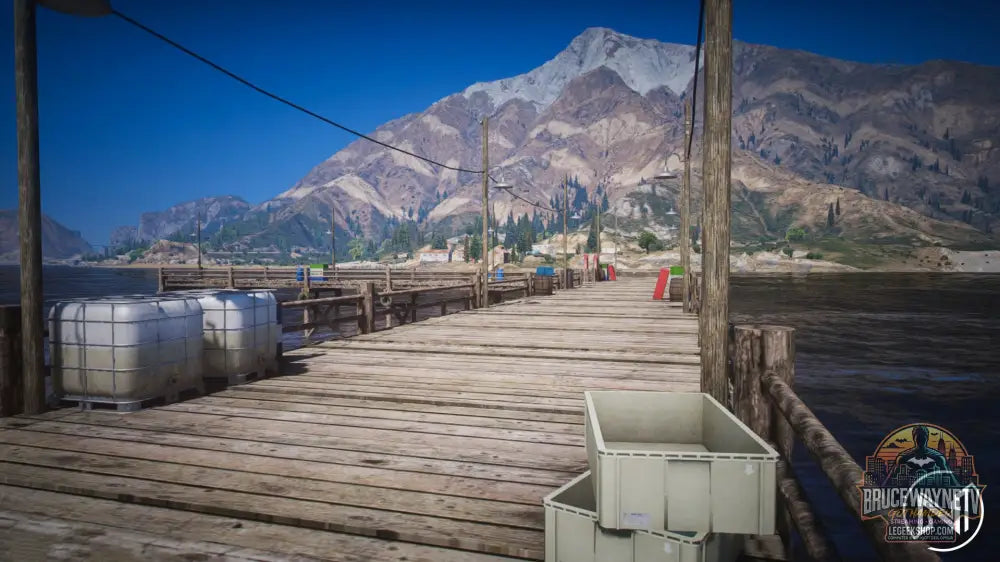 Sandy Shores Pier MLO FiveM - Quai Bois - Boutique Appats - Marche - Cafe Vue Lac - FiveM MLO