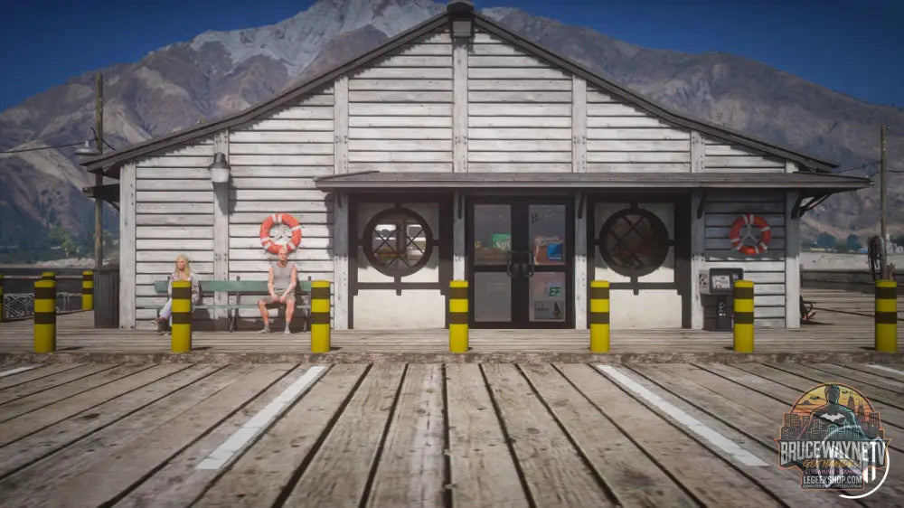 Sandy Shores Pier MLO FiveM - Quai Bois - Boutique Appats - Marche - Cafe Vue Lac - FiveM MLO