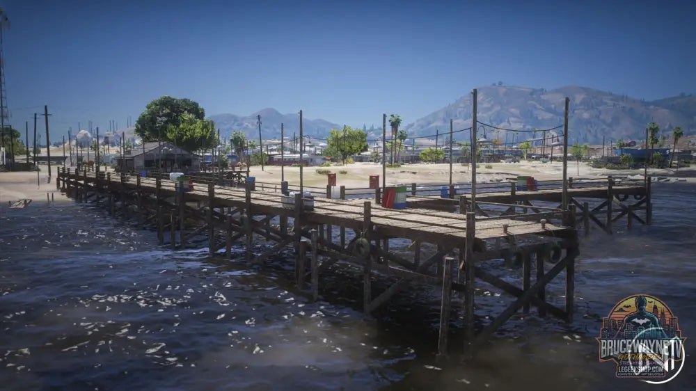 Sandy Shores Pier MLO FiveM - Quai Bois - Boutique Appats - Marche - Cafe Vue Lac - FiveM MLO