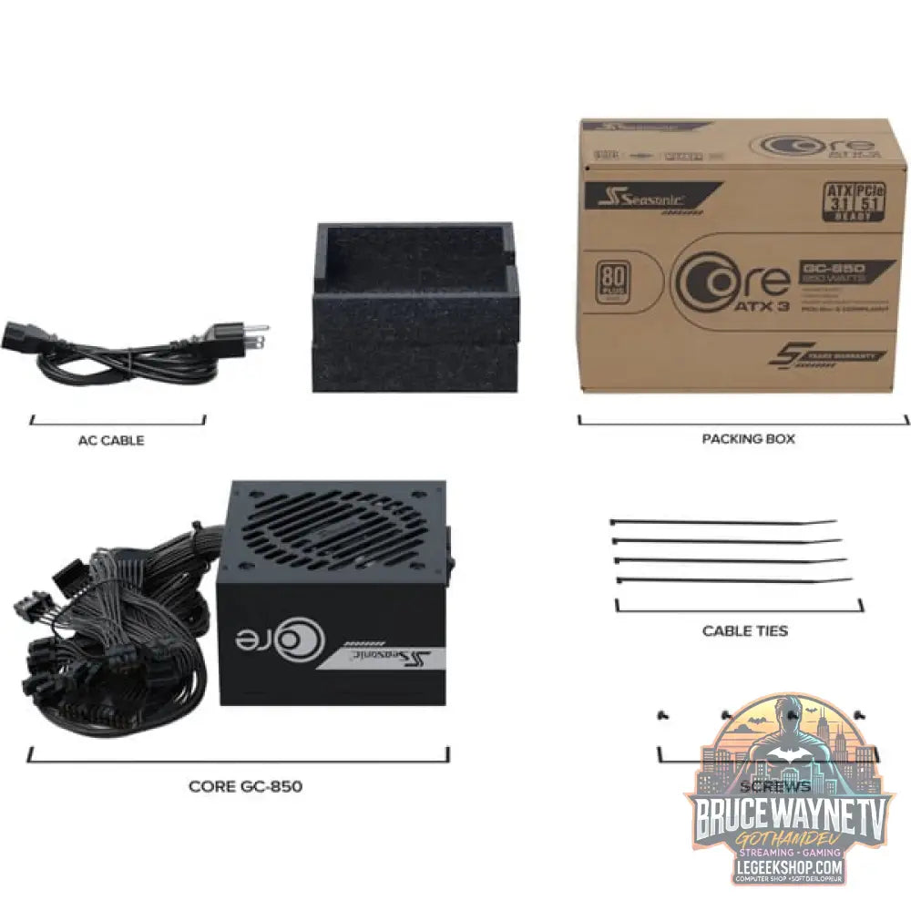 Seasonic CORE GC-850 ATX3.1, alimentation PC - Seasonic - vue 6