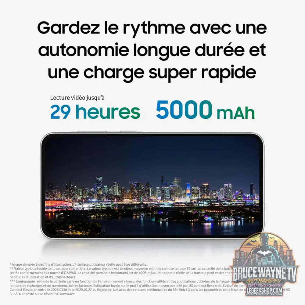 Smartphone Samsung Galaxy A56 5G, Écran Super AMOLED 6,7’’ 120Hz Batterie 5000mAh Charge Rapide 45W - Smartphone