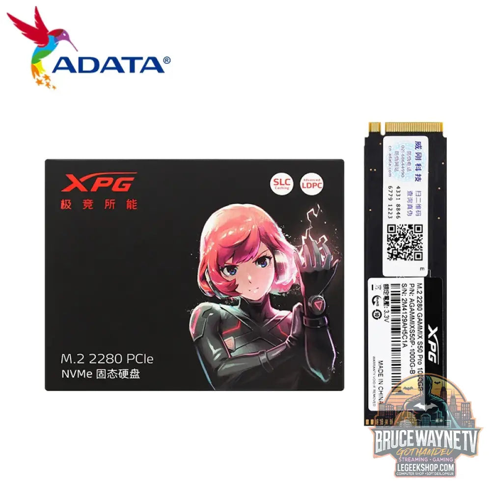 SSD NVMe ADATA XPG GAMMIX S50 PRO M.2 2280 PCIe Gen4x4 500GB 1TB 3D NAND TLC - S60 6000Mbs 1000GB - SSD NVMe