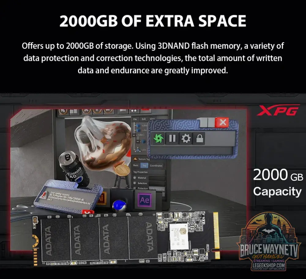 SSD NVMe ADATA XPG GAMMIX S50 PRO M.2 2280 PCIe Gen4x4 500GB 1TB 3D NAND TLC - SSD NVMe