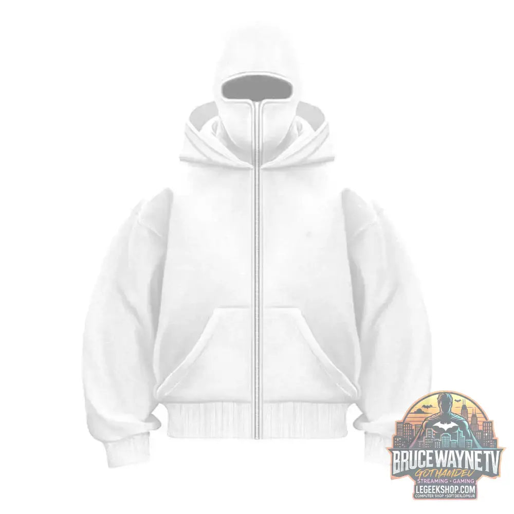 Sweat Capuche Zippé Unisexe Homme Femme Automne Hiver - S / BLANC - Sweat Capuche