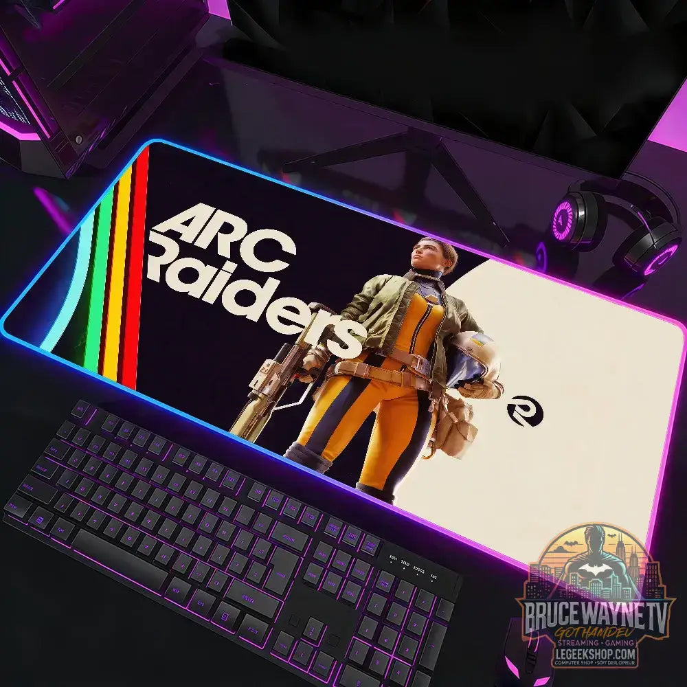 Tapis de Souris Arc Raiders LED RGB XXL Gaming Antidérapant - z5 / RGB250x350x3mm - Tapis de Souris