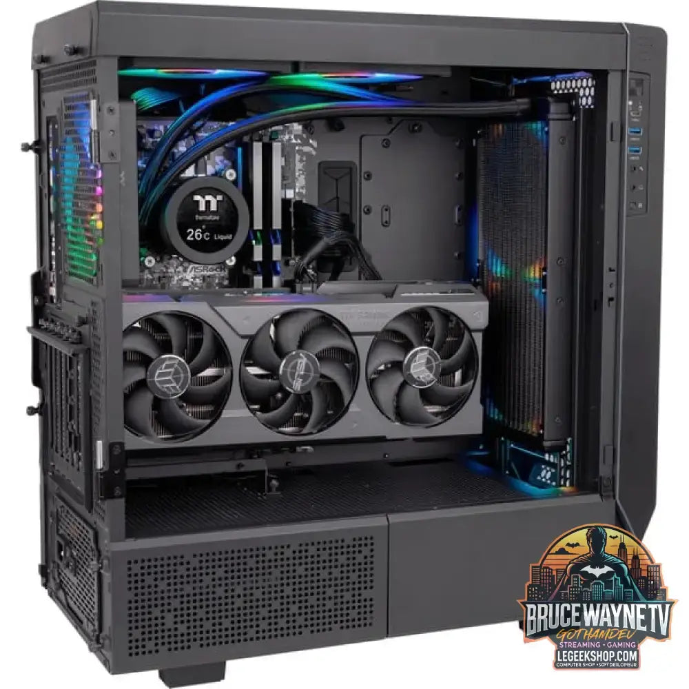 Thermaltake TOUGHLIQUID Ultra 280 RGB AIO Liquid Cooler 280mm, Wasserkühlung schwarz - Thermaltake - vue 9