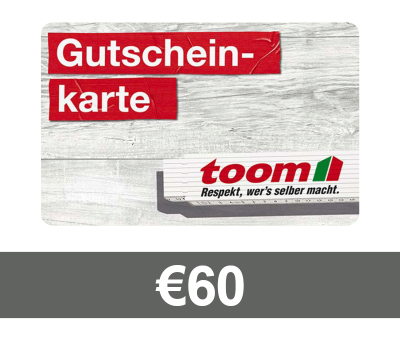 TOOM Baumarkt €60 Gift Card DE