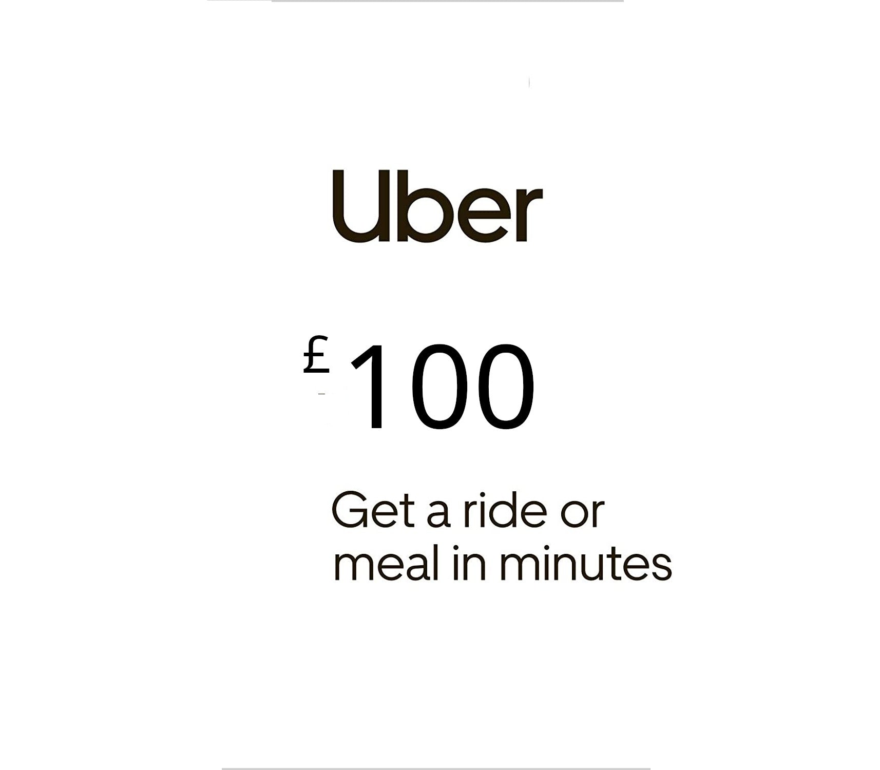 Uber £100 UK Gift Card