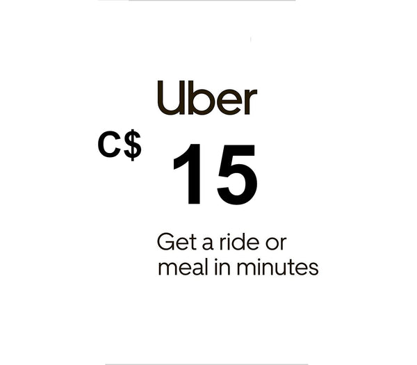 Uber C$15 CA Gift Card