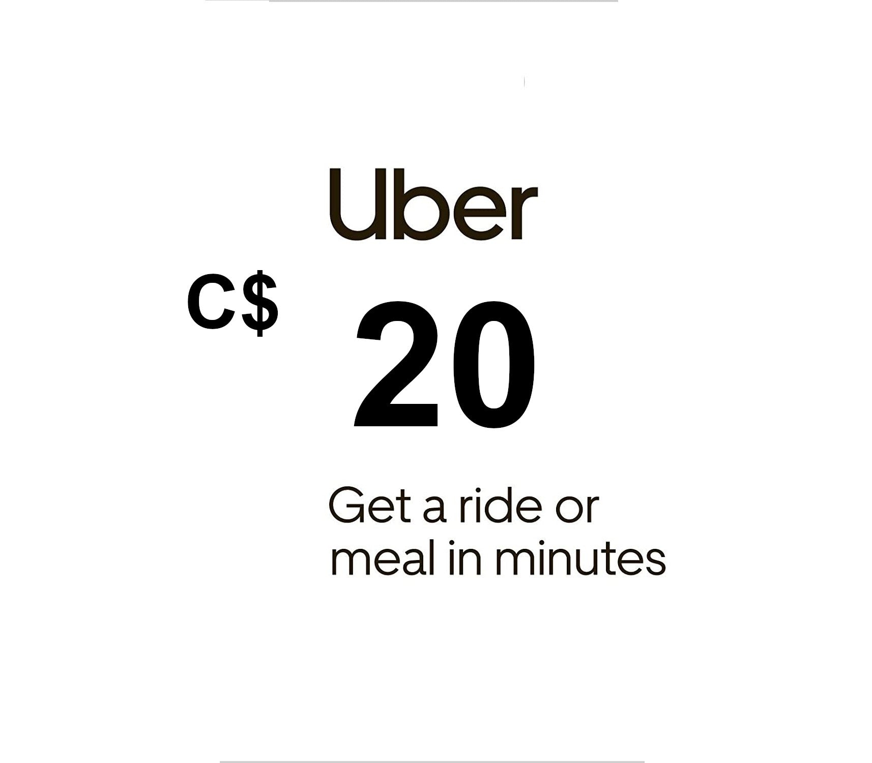 Uber C$20 CA Gift Card