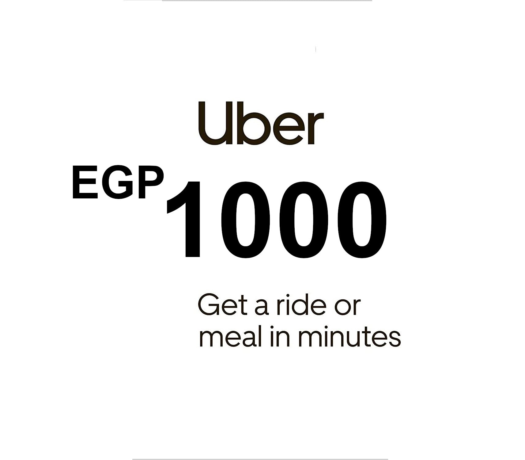 Uber 1000 EGP Gift Card EG