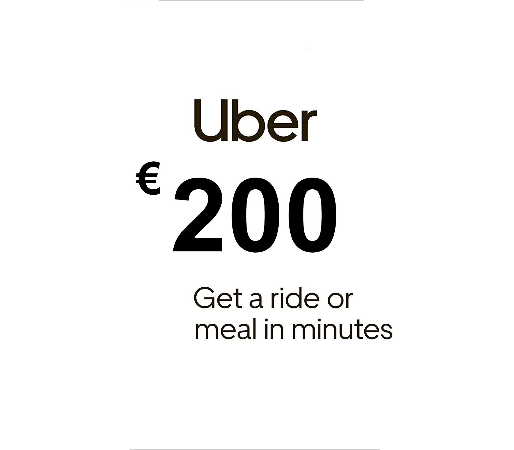 Uber €200 IT Gift Card