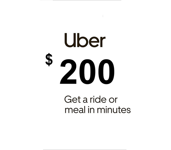 Uber USD 200 Gift Card