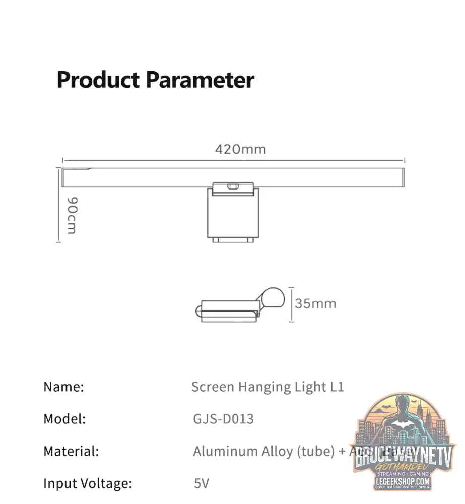Youpin LYMAX lampe de bureau écran barre affichage suspension lumière Protection des yeux PC ordinateur moniteur barre